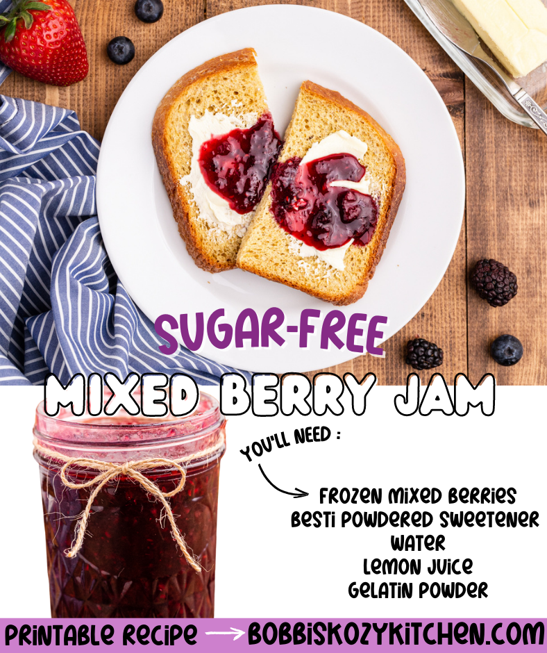 Keto Mixed Berry Jam Bobbi's Kozy Kitchen