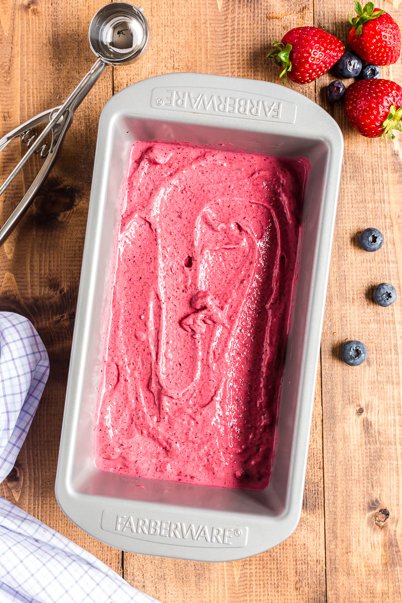 Keto Mixed Berry Frozen Yogurt (Sugar-Free) - Bobbi's Kozy Kitchen