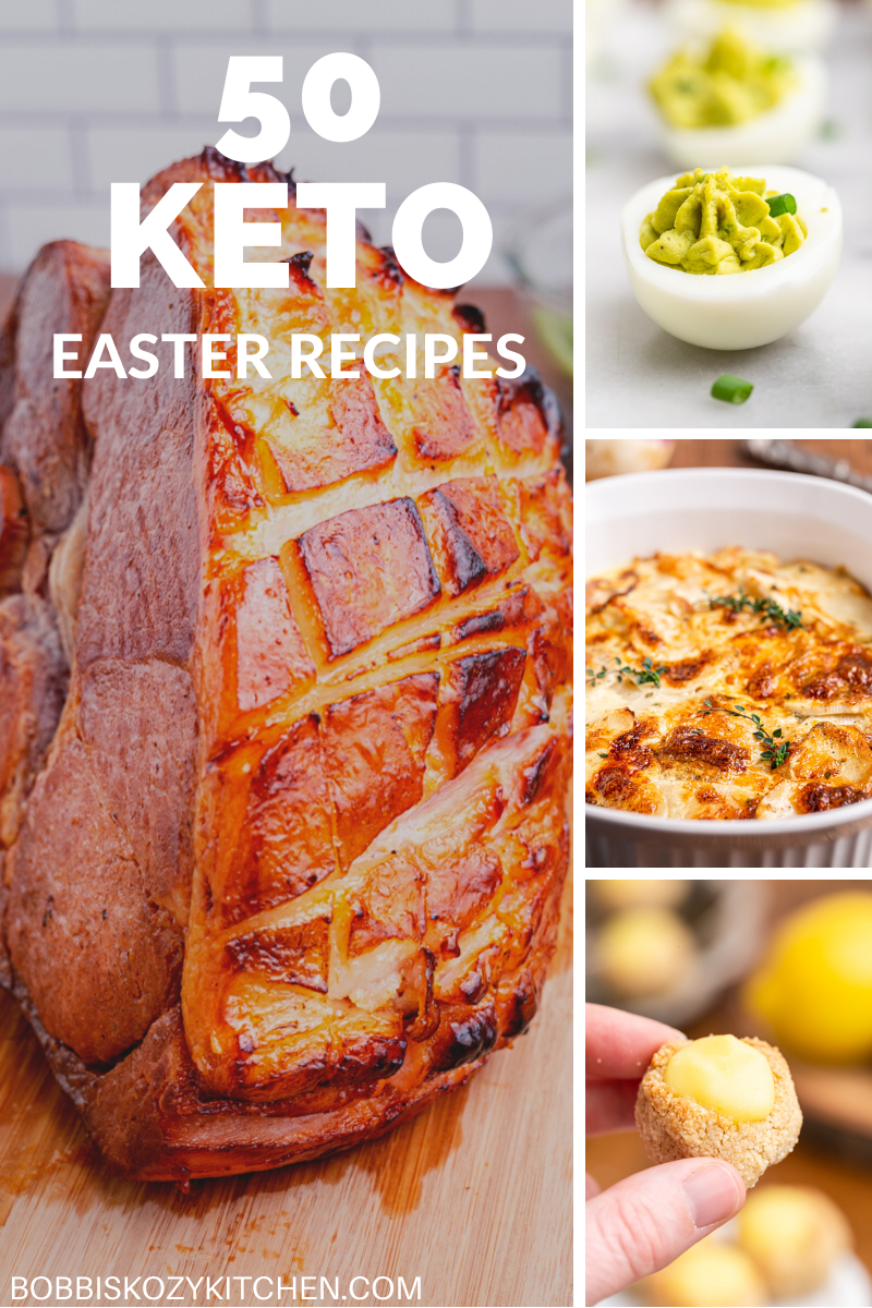 50 Keto and Low Carb Easter Recipes - Keep your diet on track and your taste buds happy with these amazing Easter menu ideas. Everything from breakfast to dessert is included! #lowcarb #keto #easter #breakfast #brunch #appetizer #dinner #sidedish #dessert #recipes