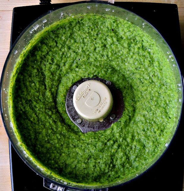 Broccoli Pesto - Switch up your normal pesto routine by giving this lovely broccoli pesto a try. From www.bobbiskozykitchen.com