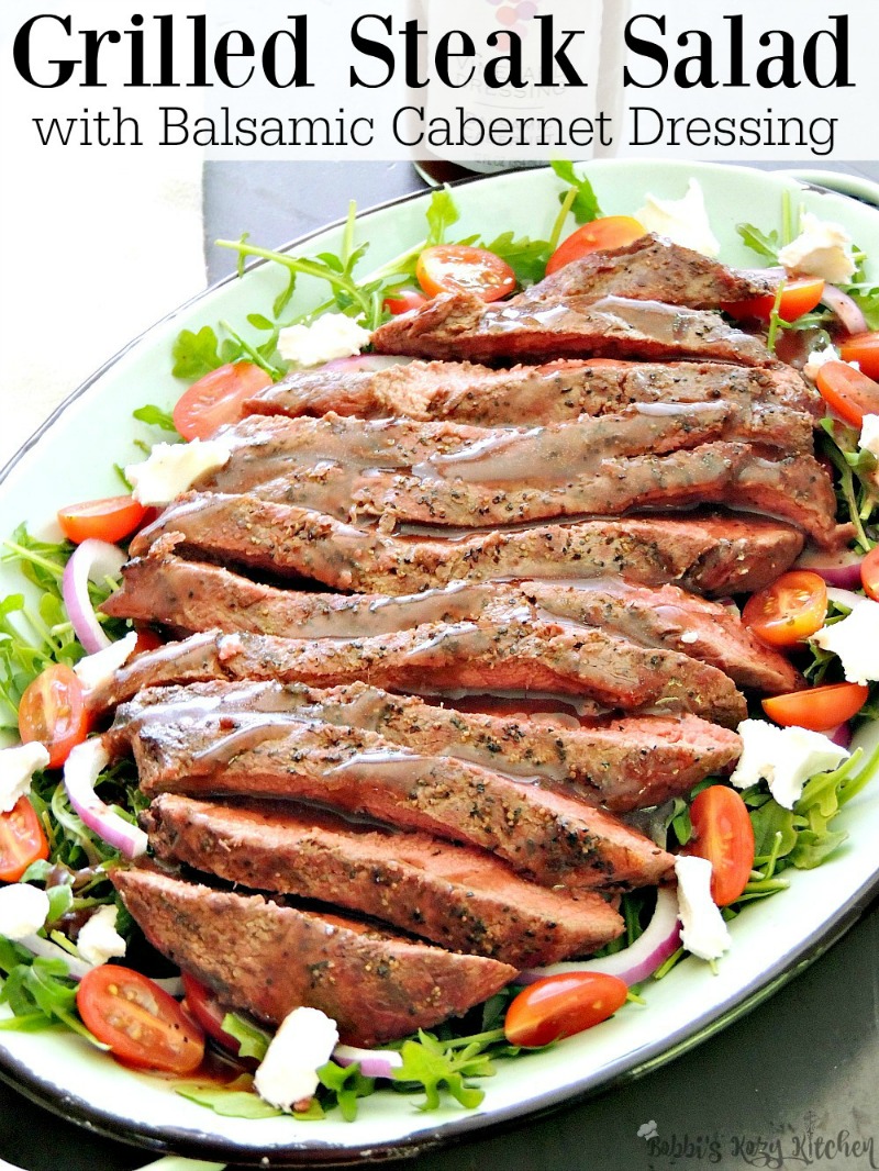 Grilled Steak Salad with Balsamic Cabernet Dressing