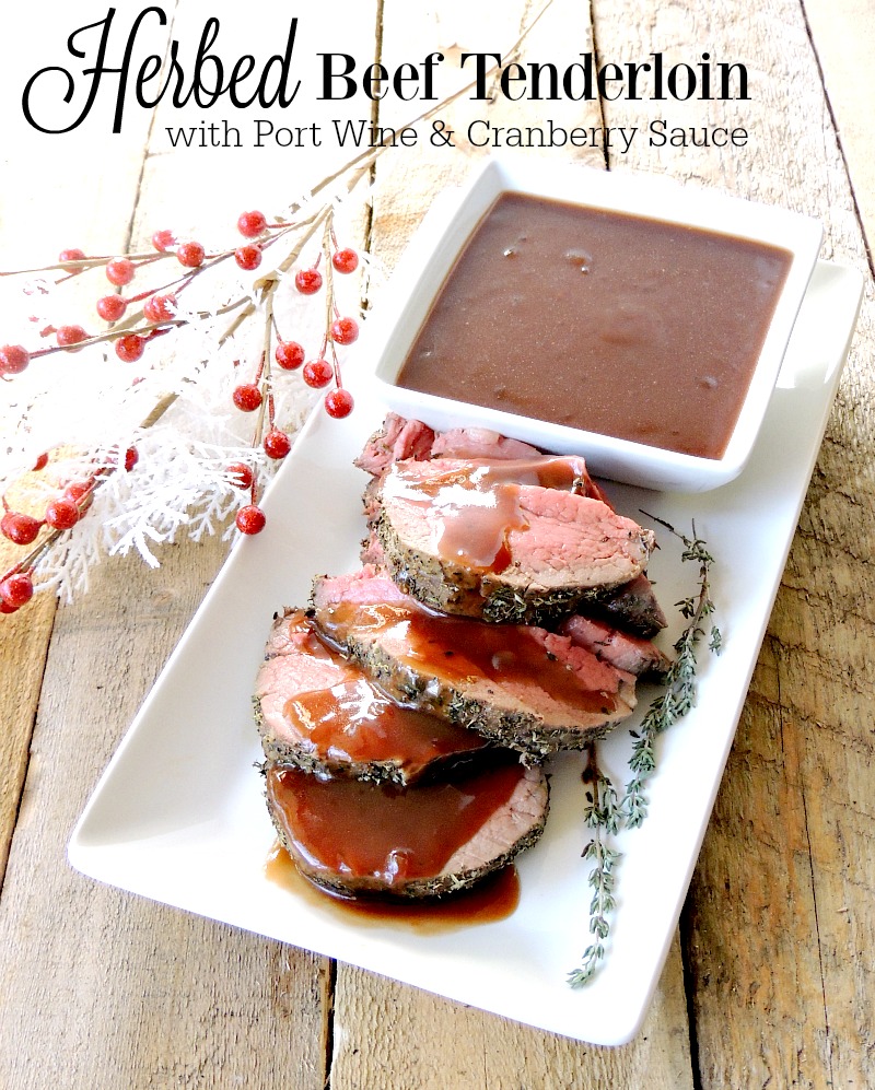 Impress your family and friends with this lovely beef tenderloin, topped with a delicious port wine cranberry sauce, as the perfect center for your holiday meal #thanksgiving #christmas #newyear #beef #roast #holiday #recipe | www.bobbiskozykitchen.com