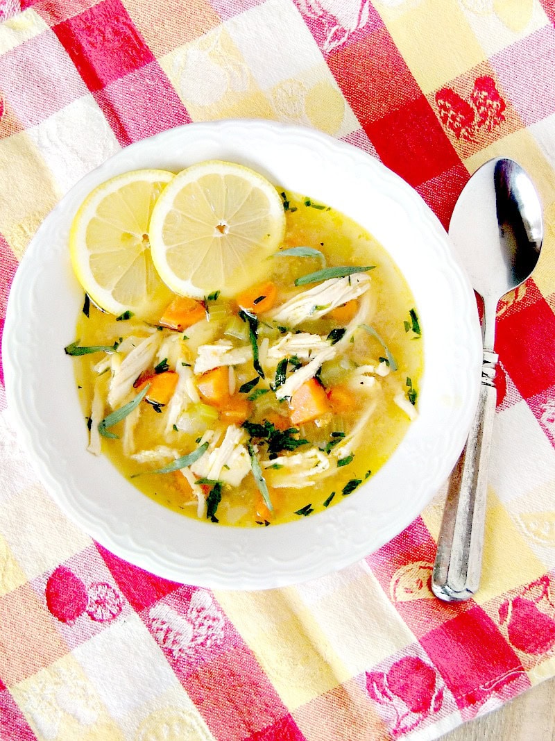 Low-Carb Lemon Chicken Noodle Soup - Bobbi's Kozy Kitchen