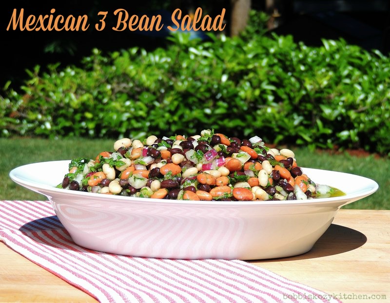 Mexican 3 Bean Salad for a #Picnic #SundaySupper