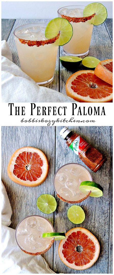 Refreshing, with a double citrus blast, these Palomas are the perfect summertime drink. From www.bobbiskozykitchen.com