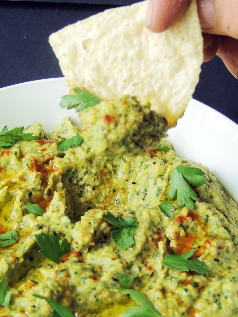 This keto zucchini hummus recipe takes hummus to the next level with fresh grilled zucchini. #keto #lowcarb #hummus #zucchini #easy #recipe #glutenfree #vegetarian | bobbiskozykitchen.com