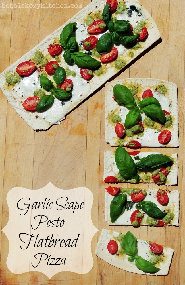 Garlic Scape Pesto Flatbread