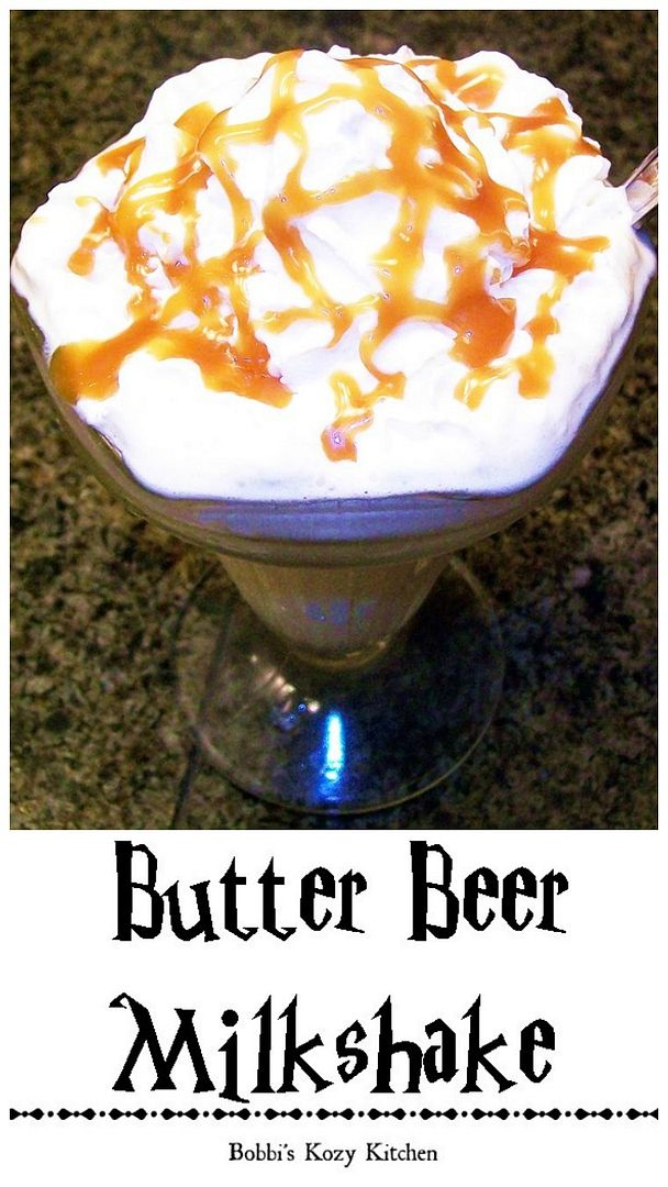 Butter Beer Milkshakes - Satisfy your little (or not so little) Harry Potter fans by whipping up a batch of these fabulous milkshakes. | From www.bobbiskozykitchen.com