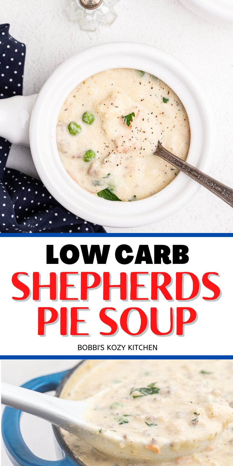 Low Carb Shepherd's Pie Soup - This soup takes classic comfort food and turns it into a hearty, flavorful low carb soup the whole family will love!