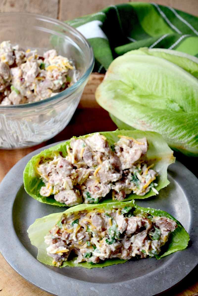 This keto Loaded Chicken Salad Recipe is full of great flavor. Whether you pile it in a lettuce wrap, scoop it with celery, or cucumber slices, or just eat it with a fork, it is perfect for your low carb lifestyle! #keto #lowcarb #ketodiet #chicken #salad #loaded #easy #recipe | bobbiskozykitchen.com