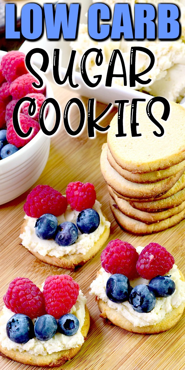 Low Carb Berry Cream Cheese Sugar Cookies - This keto friendly low carb berry cream cheese cookie recipe is easy to make and has less than 2 grams net carbs per cookie! #keto #lowcarb #berry #creamcheese #cookie #cookies #dessert #easy #recipe | bobbiskozykitchen.com