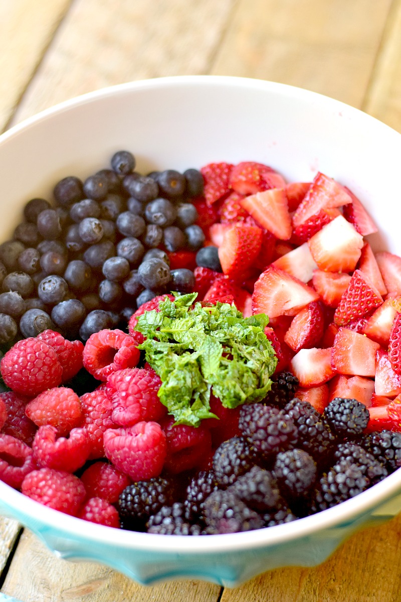 This fresh mixed berry salad recipe is ridiculously easy to make, low carb, and the perfect side for all of your picnic or BBQ dishes! #keto #Lowcarb #salad #fruit #sidedish #easy #recipe | bobbiskozykitchen.com