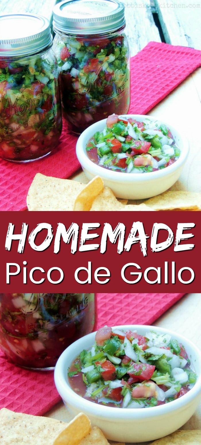 There is nothing better than fresh homemade pico de gallo and this recipe is the best! #salsa #mexicanfood #homemade #DIY #picodegallo #easy #recipe | bobbiskozykitchen.com