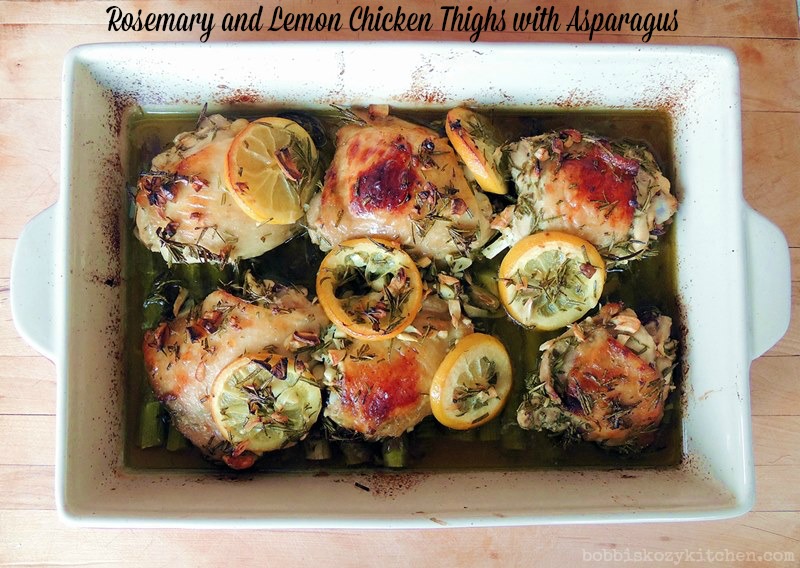 Rosemary and Lemon Chicken Thighs with Asparagus for an AmFam #ChooseDreams #SundaySupper