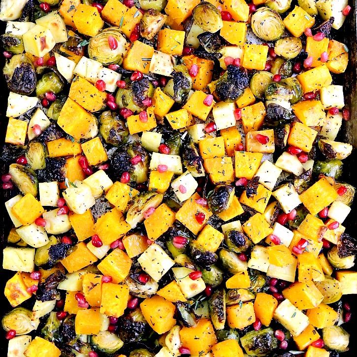 Sheet Pan Roasted Vegetables are the easiest, and tastiest vegetables you can make. I guarantee they will become a family favorite!  #sheetpan #easy #recipe #sidedish #vegetarian #glutenfree #lowcarb | bobbiskozykitchen.com