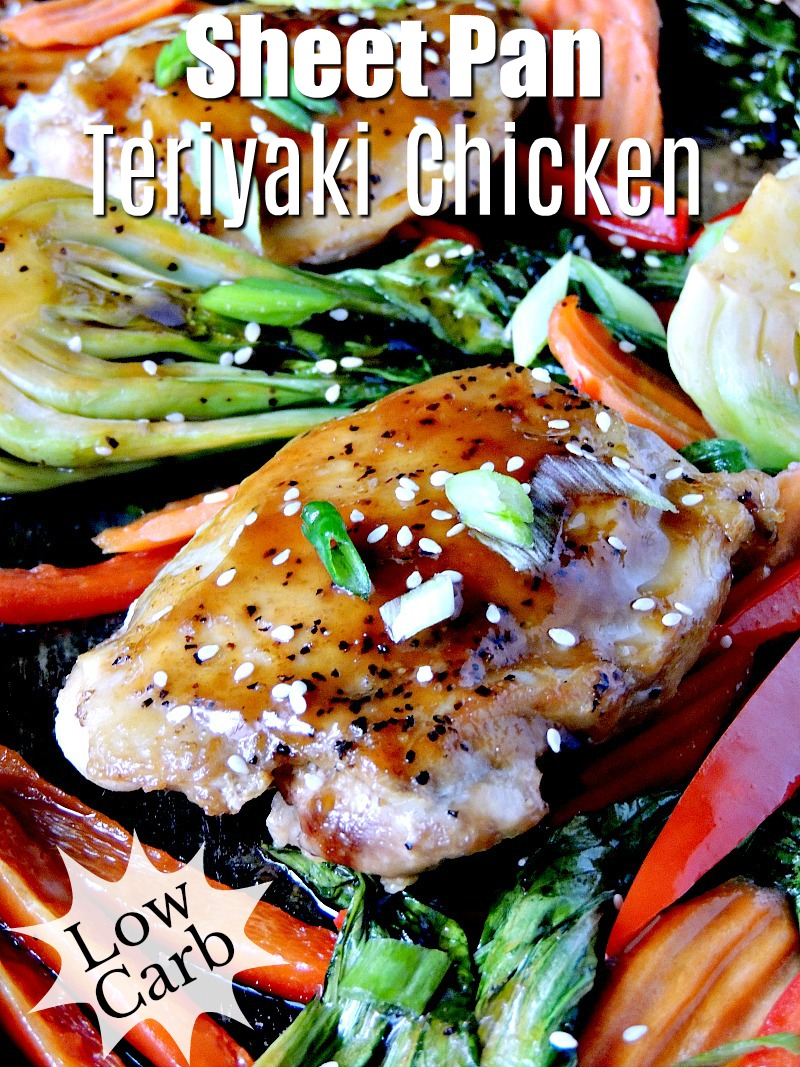 This low carb Teriyaki chicken and veggies recipe is delicious and cooked to perfection on one baking sheet. Who needs takeout when dinner is this easy? #lowcarb #keto #ketodiet #chicken #asianrecipes #asian #teriyaki #sheetpan #vegetables #easy #recipe | bobbiskozykitchen.com