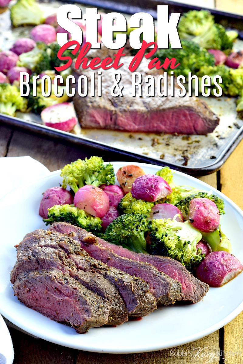Sheet Pan Steak with Broccoli and Radishes