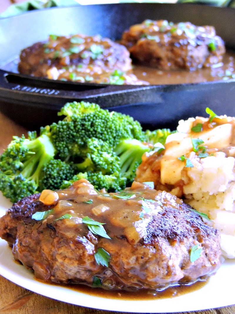 This Simple Salisbury Steak recipe turns that classic TV dinner into something you can be proud to serve your family from www.bobbiskozykitchen.com