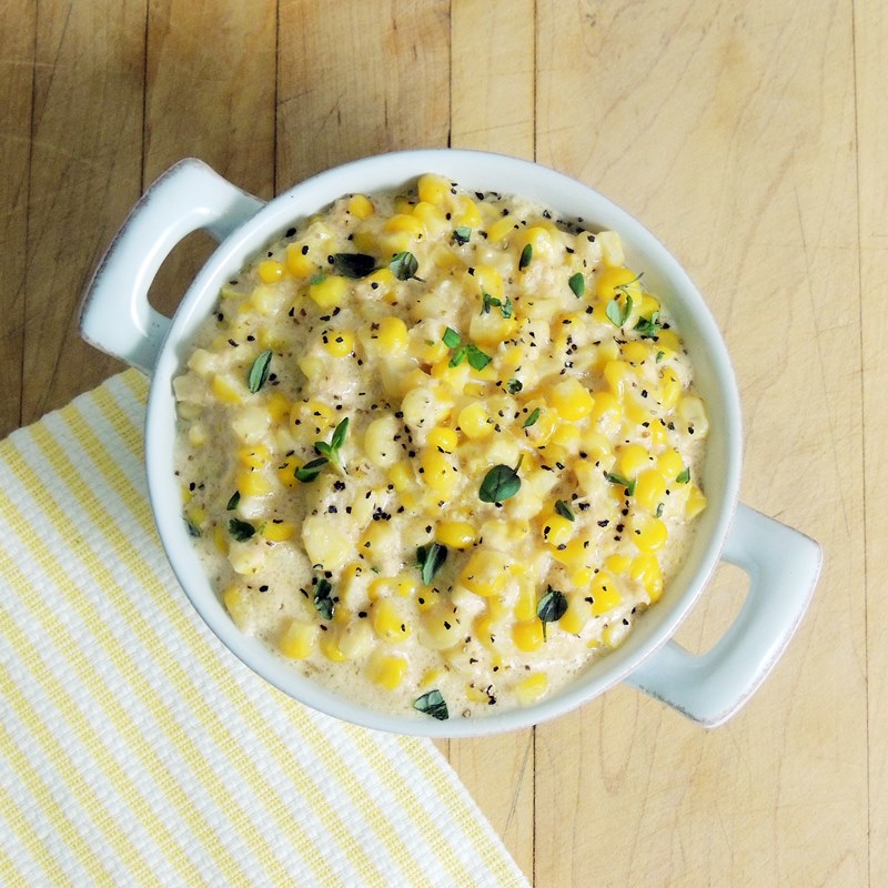 Put your slow cooker to work, and save that valuable counter space by making this Slow Cooker Creamed Corn #slowcooker #crockpot #thanksgiving #christmas #sidedish #holiday #easy #recipe | bobbiskozykitchen.com
