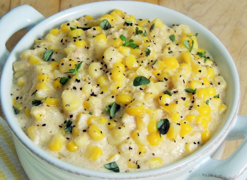 Put your slow cooker to work, and save that valuable counter space by making this Slow Cooker Creamed Corn #slowcooker #crockpot #thanksgiving #christmas #sidedish #holiday #easy #recipe | bobbiskozykitchen.com