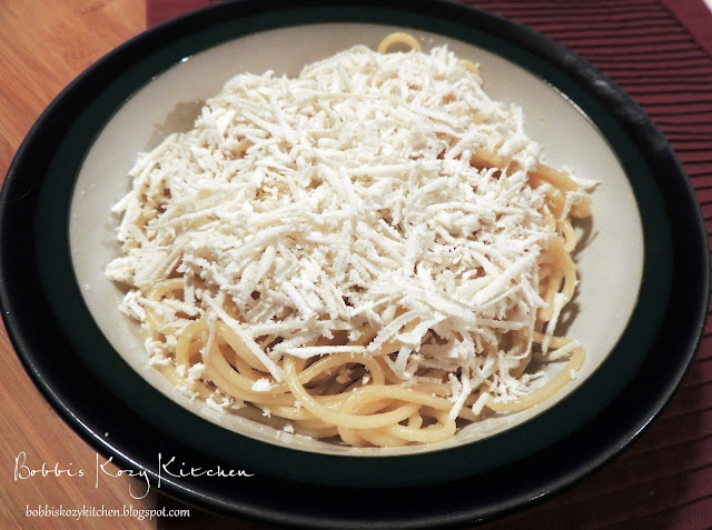 Spaghetti with Browned Butter and Mizithra Cheese