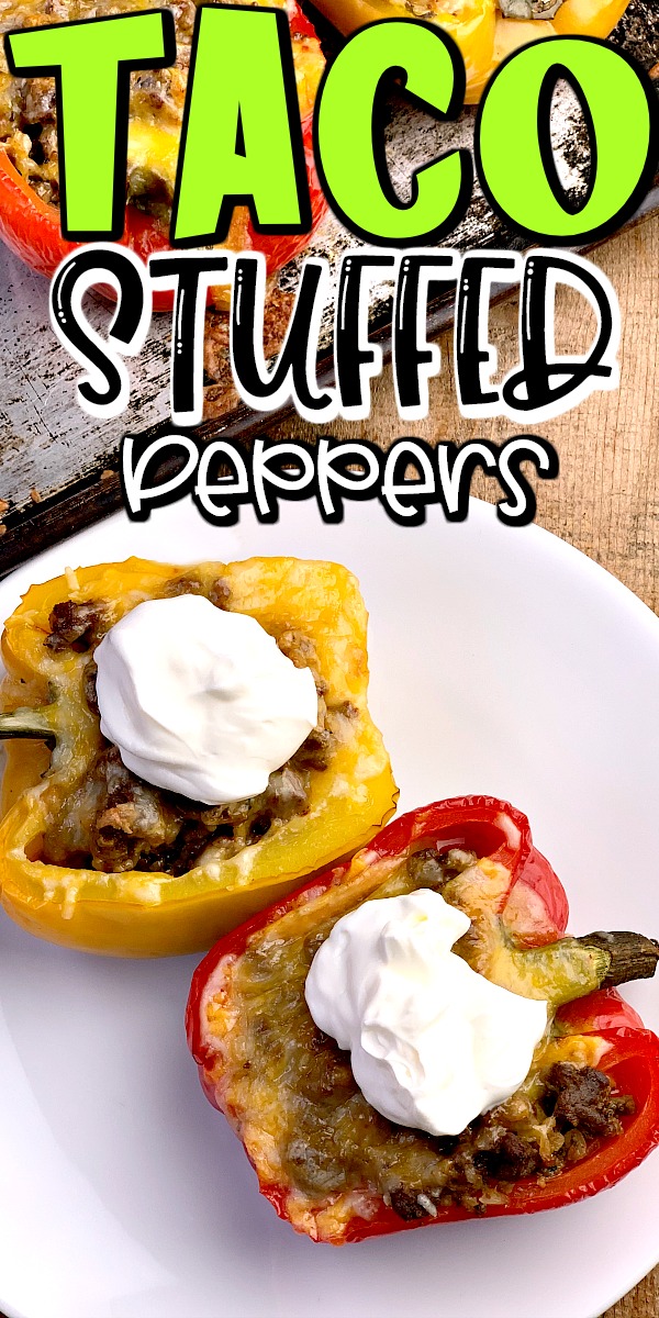 Low Carb Taco Stuffed Peppers - This Taco Stuffed Pepper recipe is a game-changer for a low carb lifestyle! Oven-roasted bell peppers packed with taco seasoned ground beef and topped with gooey melted cheese. This delicious alternative to tacos removes the tortillas and allows you to enjoy Taco Tuesday without all the added carbs or guilt. #lowcarb #keto #taco #peppers #stuffedpeppers #Mexican #recipe #5ingredients | bobbiskozykitchen.com