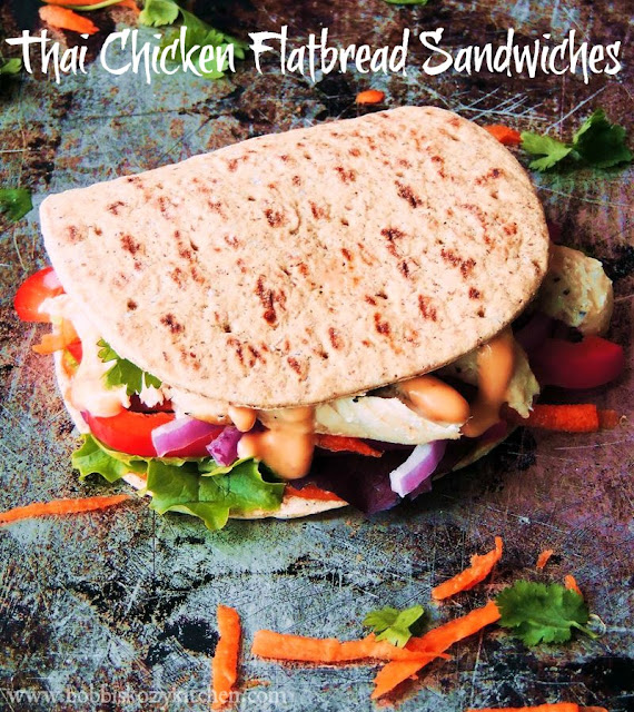 Thai Chicken Flatbread Sandwiches