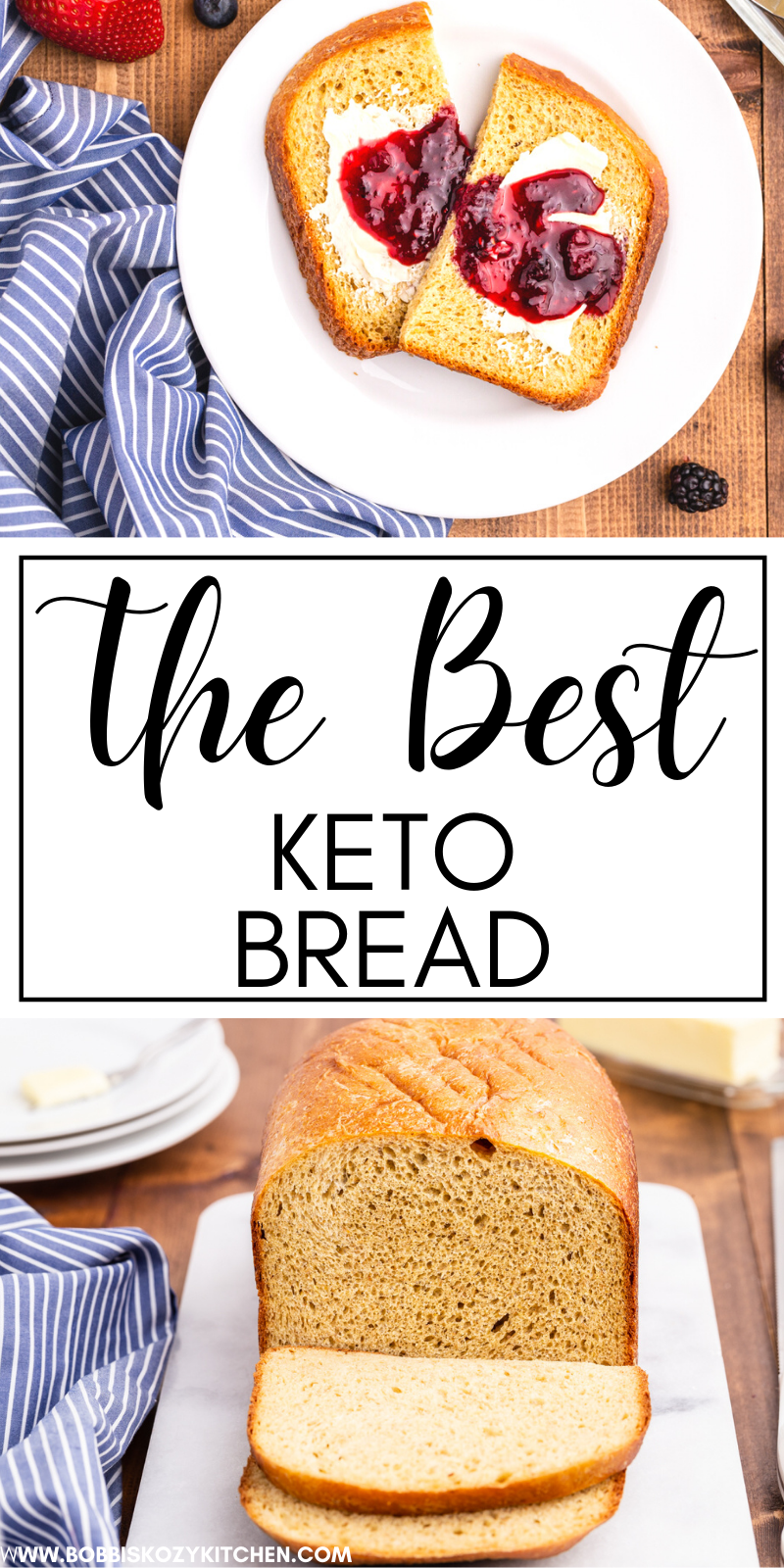 The BEST Keto Bread - If you have been looking for the best keto bread recipe look no further. This recipe creates a light loaf of bread that will make you think you are cheating on your diet, but you aren't! #keto #lowcarb #bread #recipe