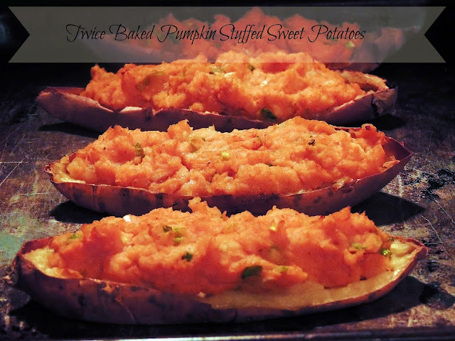 Twice Baked Pumpkin Stuffed Sweet Potatoes #SundaySupper