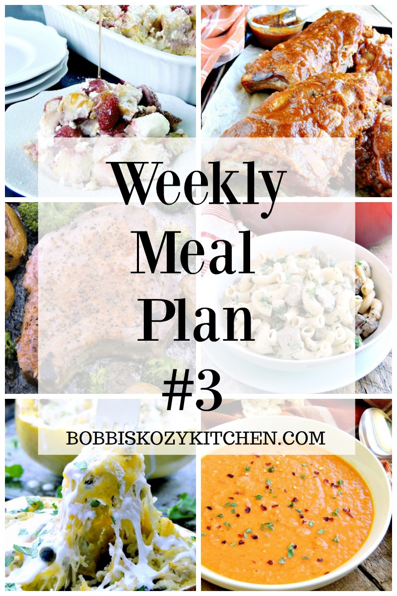 Free weekly meal plan week #2 from www.bobbiskozykitchen.com