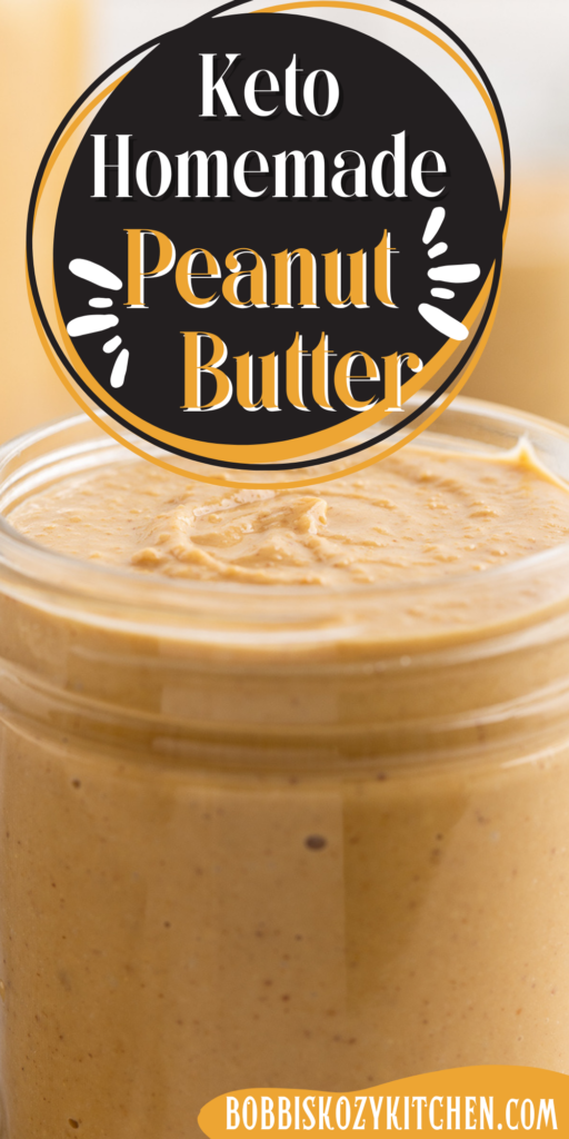 Homemade Keto Peanut Butter - Making your own homemade peanut butter is so easy! You control the ingredients and the texture. Perfect for a keto or low carb lifestyle! #homemade #diy #peanut #butter #peanutbutter #keto #lowcarb #glutenfree #sugarfree