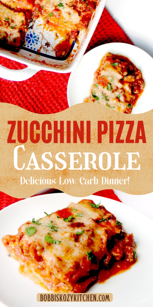 Zucchini Pizza Casserole - This Zucchini Pizza Casserole is an easy to make low-carb, keto, and gluten-free dinner full of delicious pizza goodness! #zucchini #pizza #casserole #keto #lowcarb #glutenfree 