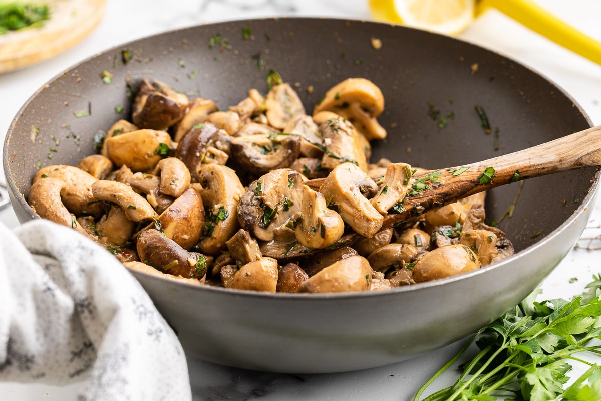 Garlic Herb Mushrooms (Cowboy Butter) Bobbi's Kozy Kitchen