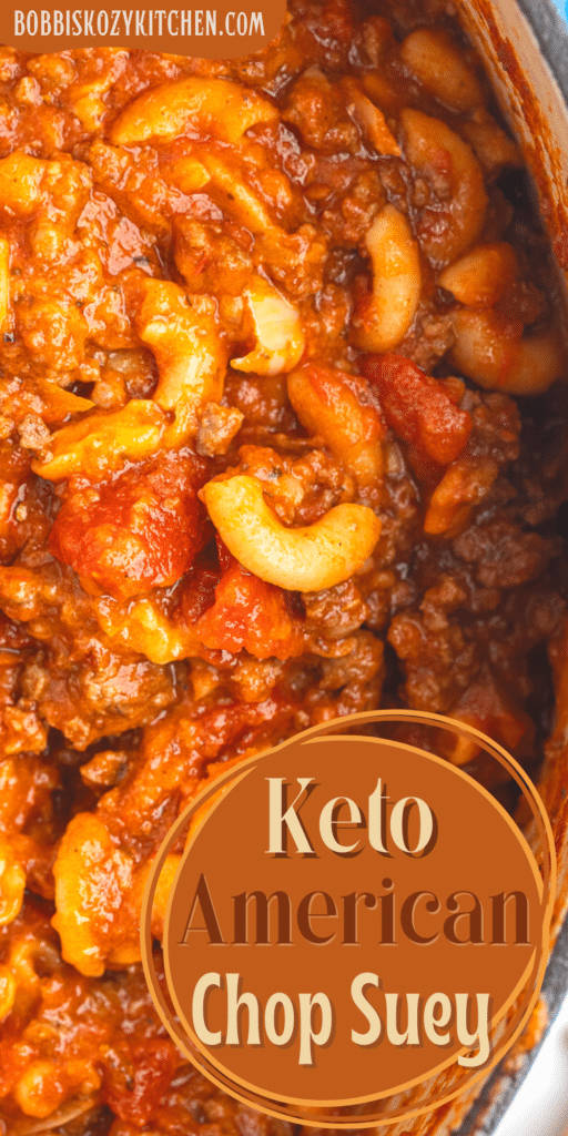 Pinterest pin for Keto Goulash.