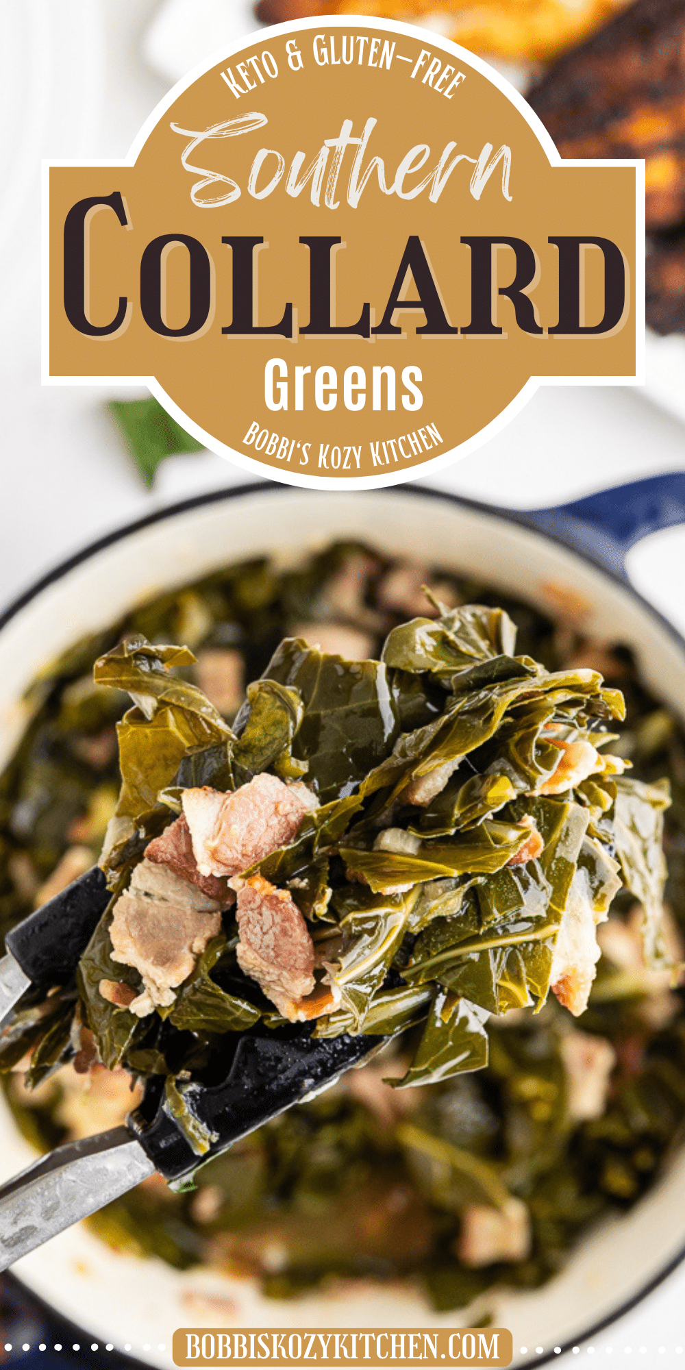 SouthernStyle Collard Greens with Bacon (Keto) Bobbi's Kozy Kitchen